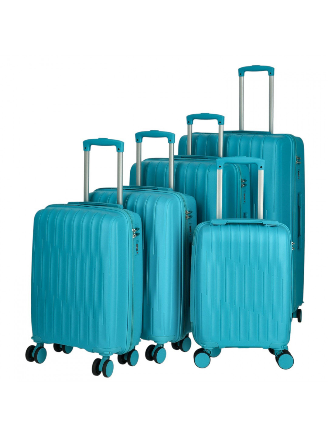 Cestovní plastový kufr Galaxy velikost SADA tyrkysový